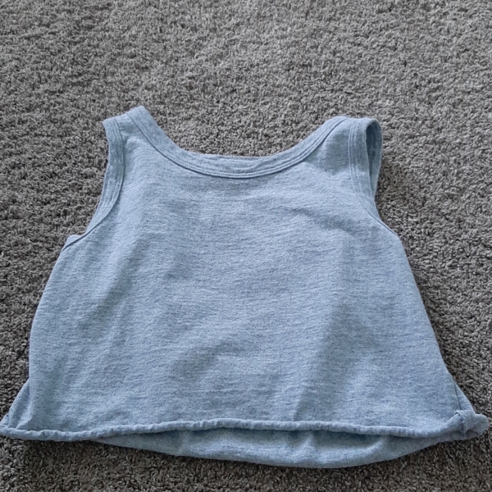 gray brandy cropped tank worn once!!
